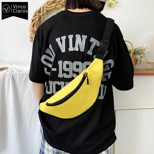 Casual Lightweight Nylon Chest Bags for Women Fanny Packs Sports Running Waist Bag Womens Belt Bag Female Banana Messanger Bag