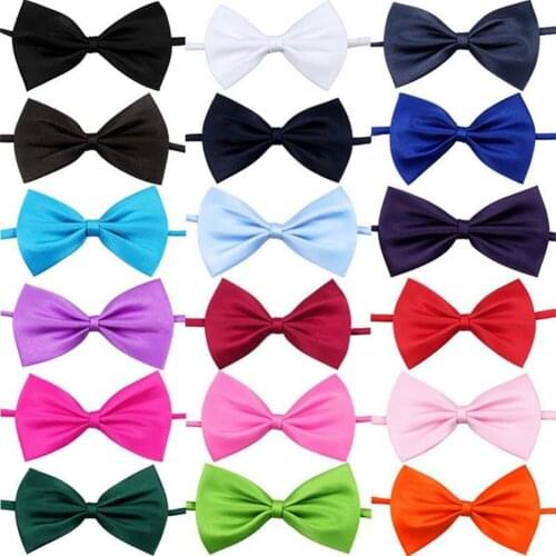 Cartoon Pet Adjustable Neck Tie Useful Pet accessories Pet tie Cute Dog Cat Striped Bow Tie Pet Collar different colors supply