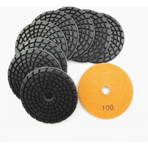 DIATOOL 9pcs Dia 100mm Diamond Resin Bond Concrete Polishing Pads Repairing For Beton Dia 4inch Floor Renew Sanding Discs