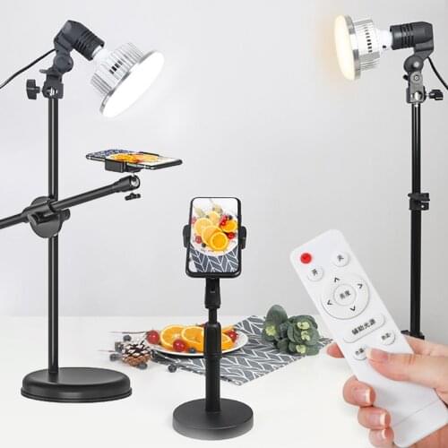 155W E27 LED Video Bulb Light Photography Lighting With Remote Control Tripod Holder For Photo Studio Makeup Live Streaming Lamp