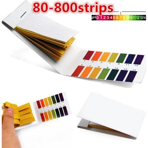 80-800Strips PH Test Strips Full PH Meter PH Controller 1-14st Indicator Litmus Paper Kit For Watery Cosmetics Urine Soil