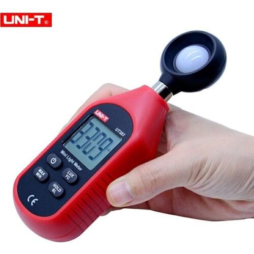 UNI-T UT383 Mini Light Meter 200,000 LUX Digital Luxmeter Luminance Lux Fc Test Max Min Illuminometers Photometer Free Shipping