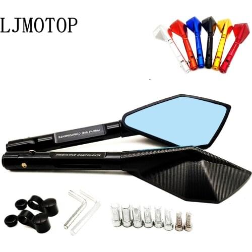 Universal Motorcycle Rearview Mirror Moto side Mirrors CNC black For Honda CBR125R CBR300R CBR300F CBR300FA CBR500R CBR500F