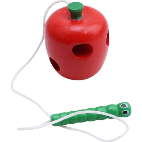Fun Worm Eat Fruit Wooden Toy Montessori Early Learning Educational Jigsaw Puzzle Games Popular Toys For Children Baby Gifts