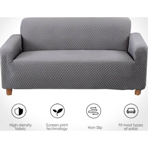 Knitted Thick Sofa Cover All-inclusive Stretch High Elasticity Couch Cover for Living Room Grey Color funda Sofa canape salon