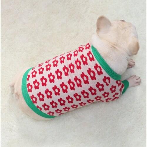 Winter Dog Sweater French Bulldog Clothes Pug Dog Clothing Coat Outfit Garment Poodle Bichon Schnauzer Corgi Dog Cardigan 2021