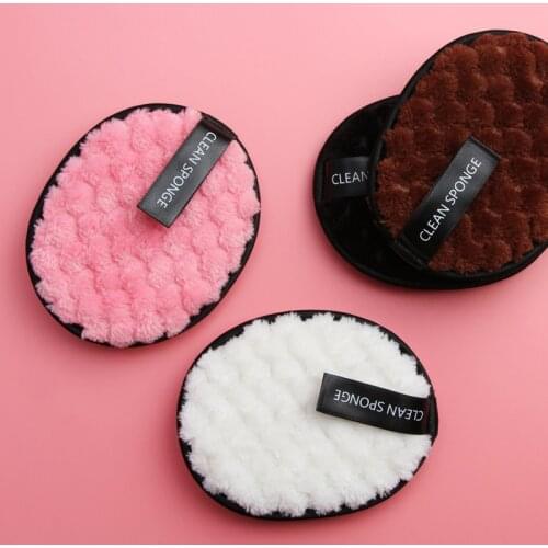 1pc Soft Microfiber Makeup Remover Face Cleaner Washable Reusable Facial Make Up Remover Wipe Pad Face Cleansing Puff