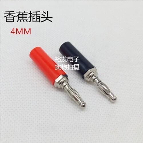 100pcs 4mm lantern banana plug power amplifier speaker audio terminal connector power instrument conductive test head