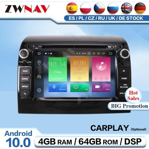 2 Din Android 10 Multimedia For FIAT DUCATO 2011 2012 2013 2014 2015 Radio Receiver Audio Stereo Player GPS Navigation Head Unit