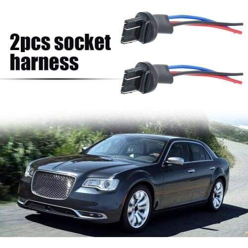 2pcs Car 7443 T20 Bulb Connector Pre-Wired Male Adapter for Automotive Car Turn Signal Light Socket Auto Accessories