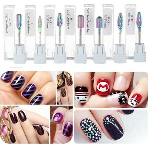 3/32" Shank Tungsten Carbide Nail Drill Bit File For Electric Manicure Tools New