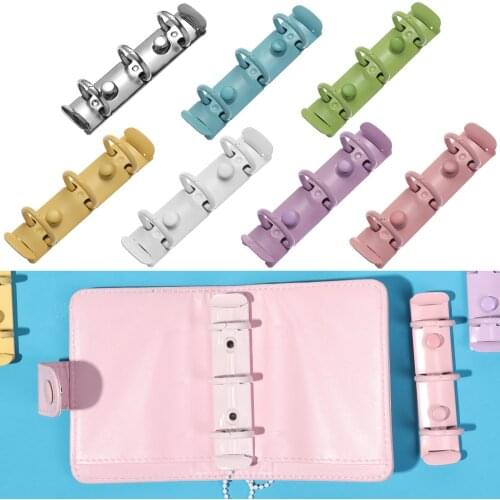 3 Holes Colorful Metal Spiral Rings Binder Clip for Diary Notebook Planner Spiral Ring Binder Book File Notepad Binding Hoops