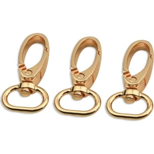 5 Pcs 45*16mm Rose Gold Carabiner DIY Craft Keychain Leather Bags Suitcases Hang Fastener Buckle Hardware Sewing Accessories