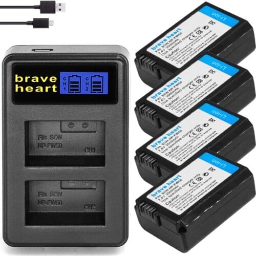 2000mAh NP-FW50 NP FW50 Battery For Sony NP-FW50 Battery Alpha 7 a7 7R a7R 7S a7S a3000 a5000 a6000 NEX-3 NEX-3N NEX-5