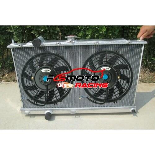 Aluminum Radiator For Mitsubishi Lancer Evolution EVO 4/5/6 IV/V/VI CP9A/CN9A 4G63T 2.0L 1996-2001 & OR With FAN