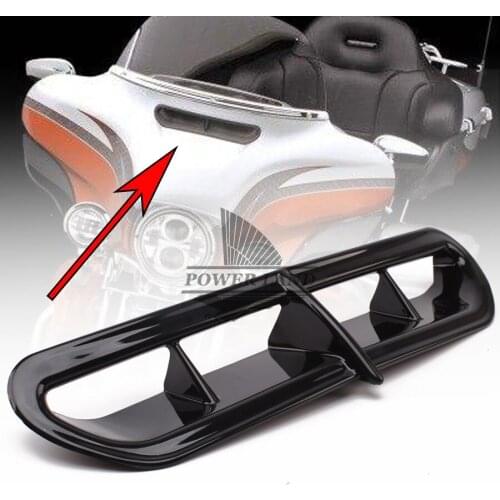 Free Shipping Brand New Motorcycle Black Fairing Air Vent Duct Bezel For Harley Touring Electra Street Glide 2014-Later Moto