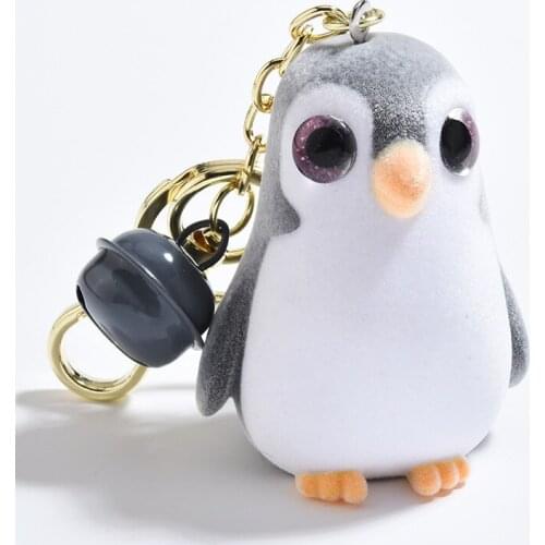 New Fashion Cute Penguin Hamster Animal Keychain for Men Women Bag Ornament Girls Cat Key Chain 2021 Lanyard for Keys