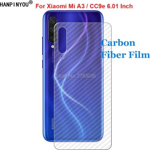 For Xiaomi Mi A3 / CC9e 6.088" 3D Anti-fingerprint Carbon Fiber Back Film Rear Screen Protector (Not Tempered Glass)