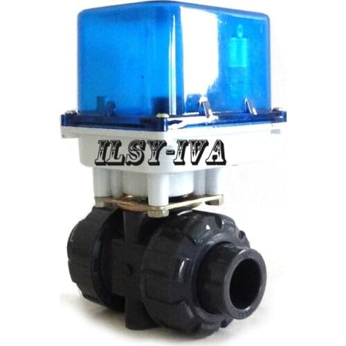 DN15~DN25 PVC fixed-type motorized valve,DC12V/24V electric ball valve with 3/4 wires control