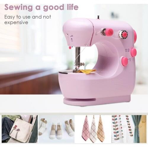 Electric Sewing Machine Multi-Function Portable Crafting Sewing Machine with Foot Pedal 2-Speed Built-in LED lighting lamp