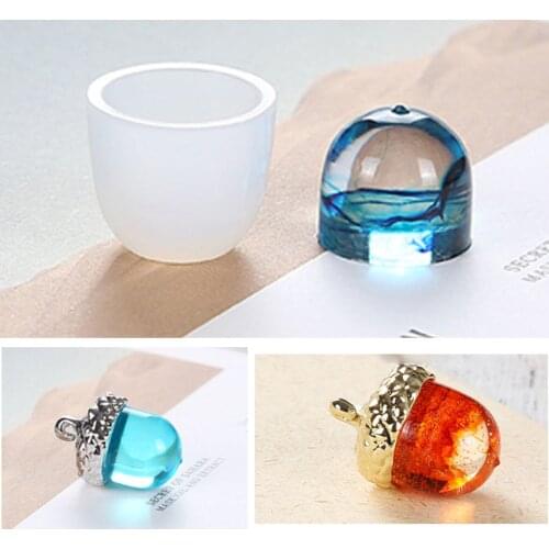 2Pcs High Quality Soft Silicone 3D Acorn Mold For Resin Casting Epoxy Craft DIY Jewelry Findings Making Tools 12x15mm