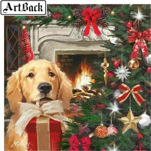Full square drill 5D DIY diamond painting Christmas dog new arrival 3d diamond embroidery cross stitch rhinestone mosaic artwork