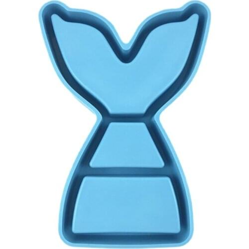 Fish Tail Storage Box Epoxy Resin Mold Table Snack Organizer Case Silicone Mould DIY Crafts Soap Candle Handicrafts Tool