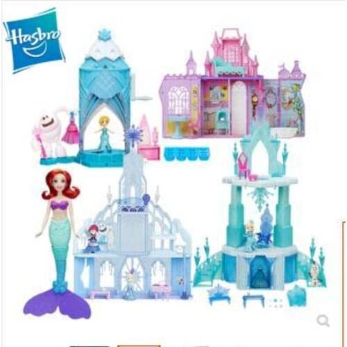 Hasbro Aisha Anna Doll Disney Princess Music Castle Set Aisha Toy Anime FigureModel Girls Play House Christmas Gift