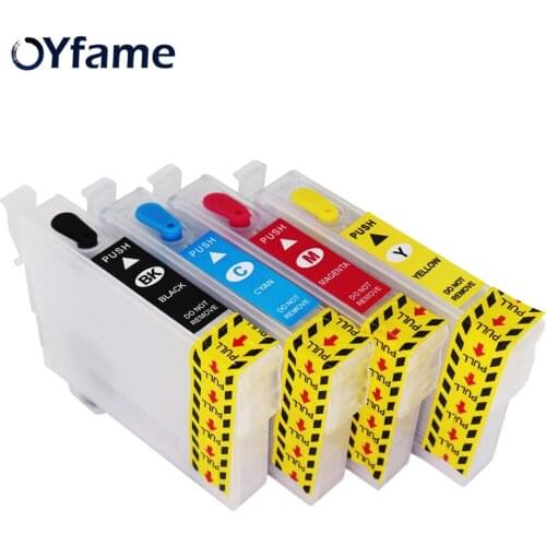 OYfame Refillable T2971 T2962 T2963 T2964 Refillable Ink Cartridge For Epson XP231 XP431 XP241 XP-241 With One Time Chip