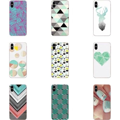 Green Mint Geometric Soft TPU Ultra Thin For HTC U11 Life Capa U11 Plus U 11 U12 Life