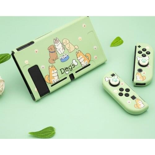 Nintend Switch Shell Cute Dogs Fairy League Hard TPU Cover Back Girp Shell For Nintendo Switch Game Console NS Protective Case
