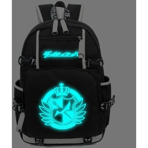 New Arrival Dangan Ronpa Danganronpa Monokuma Bear School Backpack Cosplay School Bag Luminous Students Travel Mochilas
