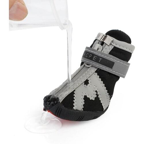 New Pet Winter Shoes Storm-coat Fabric Waterproof And Wear-Resisting Luminous Non-Slip Warm Boots For Puppy Middle Large Dogs