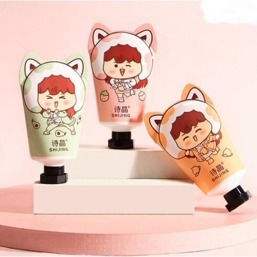 New Little Cute and Tender Hand Cream Strawberry Avocado Peach Whitening Moisturizing and Brightening Skin Tone Hand Cream
