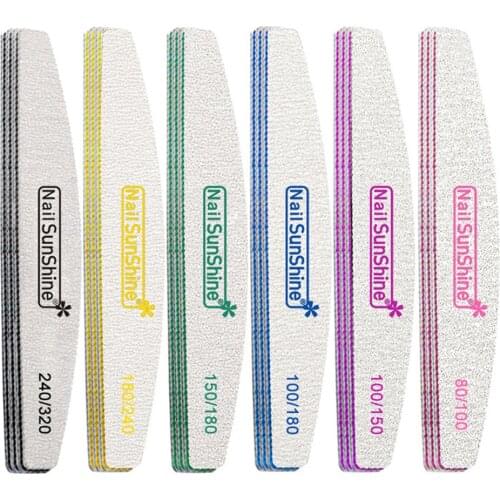 80/100/150/180/240/320 Professional Nail Files Sanding Buffer Washable Double Sided Pedicure Manicure Nail Care Beauty Tools