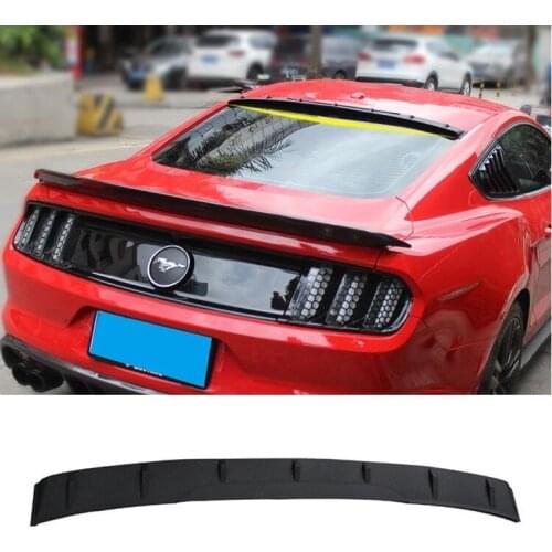 High Quality ABS & Carbon fiber Grain Rear Trunk Lip Spoiler Top Wing Fits For Ford Mustang 2015 2016 2017 2018