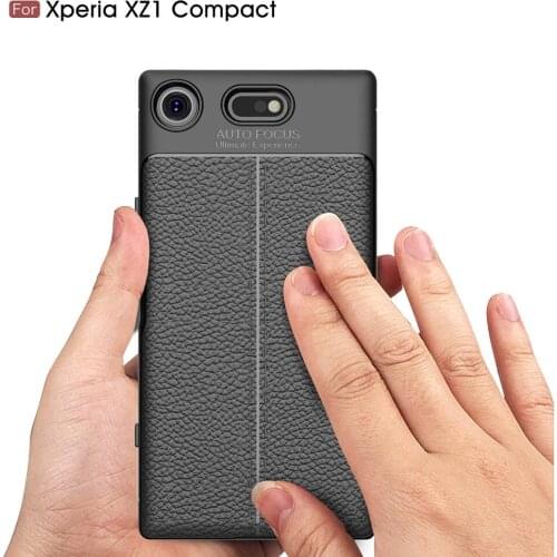 For Sony Xperia XZ1 Compact Case Silicon For Sony Xperia XZ1 Case Cover Fundas Soft Carbon Fiber Brushe Coque Etui Capa Aksesuar