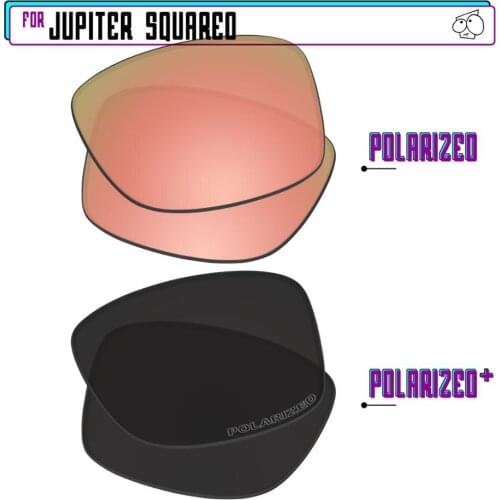 EZReplace Polarized Replacement Lenses for - Oakley Jupiter Squared Sunglasses - BlackP Plus-RoseP