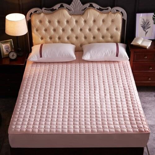 Quilted Coverlet Bed Cotton Comfortable Breathable Anti Mite Moisture Proof Hotel Home Bedroom Mattress Protector Cover for Bed