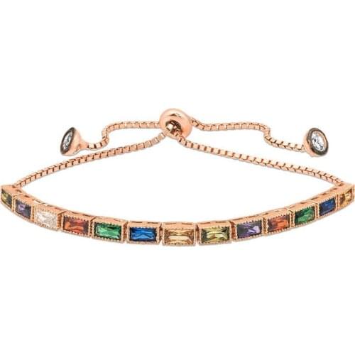 Tevuli 925 Sterling Silver Miix Baget Gemstone Elevator Bracelet