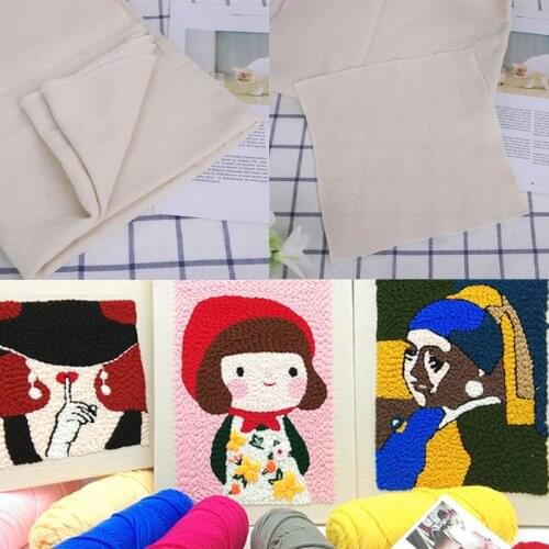Monks Cloth for DIY Embroidery Needlework Fabric Sewing Punch Needle Accessory 72XF