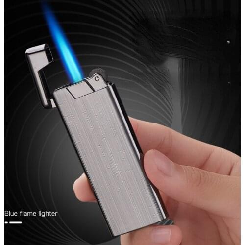 Ultra-thin Grinding Wheel Straight Into The Lighter Metal Creative Inflatable Windproof Lighter Regalos Para Hombre Originales