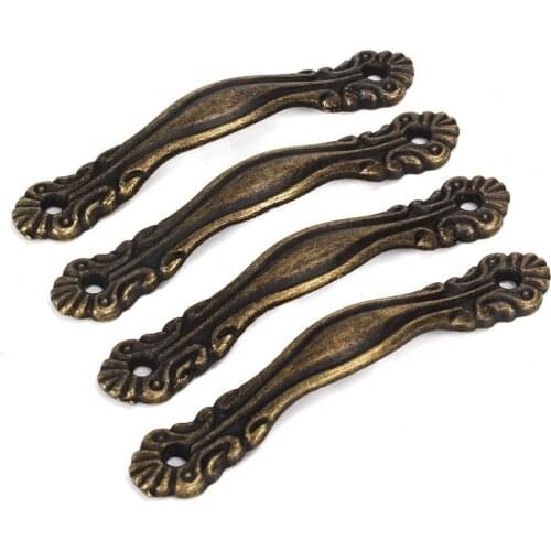 Vintage European Bronze Antique Pull Handles Knobs For Drawer Cabinet S Size Pack Of 4
