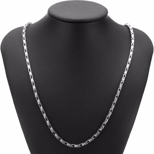 Vintage Mens Stainless Steel Necklaces Shellhard Silver Color Motorcyle Bicycle Bike Chain Necklacev Charming Jewellery