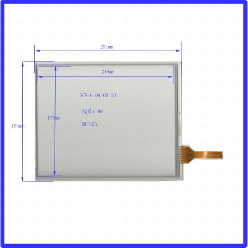 XWT425 8Wire SCNG10403ID Resistive TouchScreen 231*184mm for Industrial control general 231*184mm