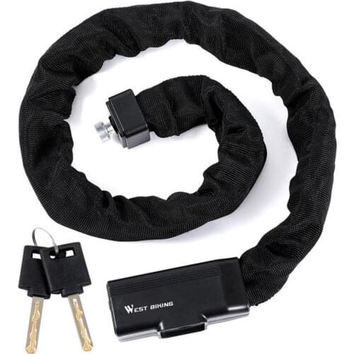 Bicycle chain lock thickened lock core anti-drilling compact mountain bike road bike safety outdoor Bicycle outdoor safety lock