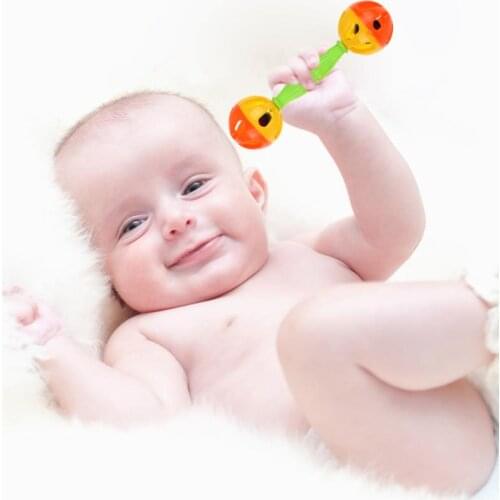 1pc Kids Shaking Bells Grasp Toy Newborn Rattle Bells Toy Early Sound Development Toys Baby Hand Ring Bell Grasping Rattle toy
