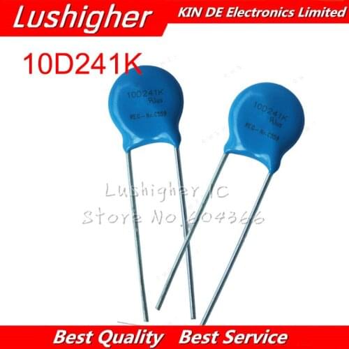 10pcs Varistor 10D241K 240V Piezoresistor 10D241