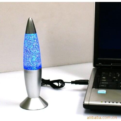 3d Rocket Multi Color Changing Lava Lamp Rgb Led Glitter Party Mood Night Light Christmas Party Gift Bedside Night Lamp