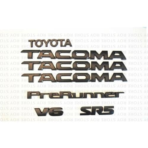 7 x For Tag MATTE Black Emblem Decal Badge Nameplate Prerunner V6